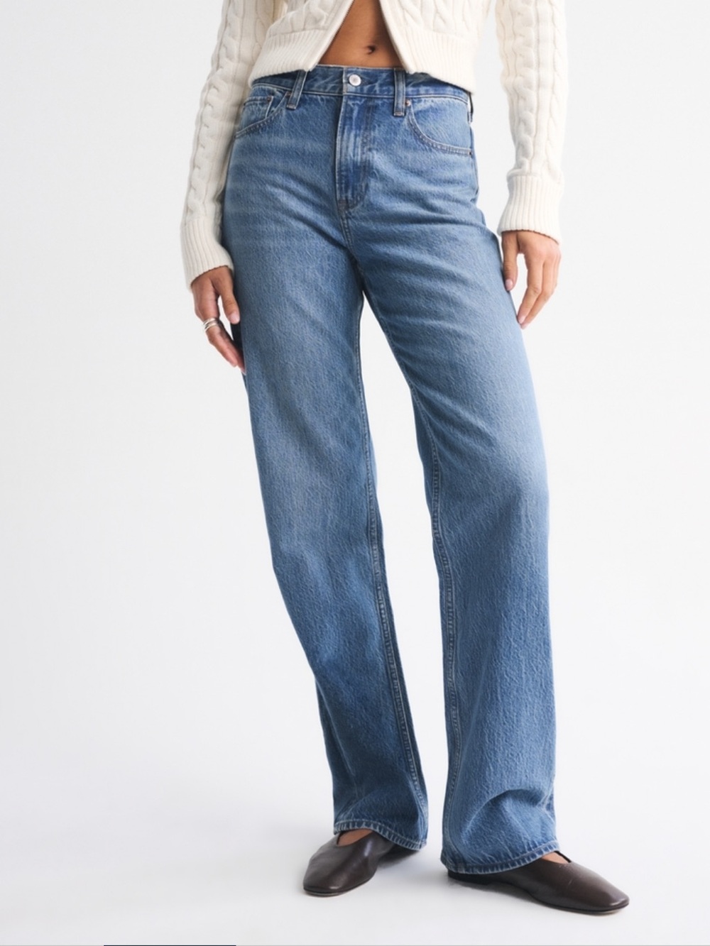 Abercrombie & Fitch Curve Love Loose High Rise Jeans